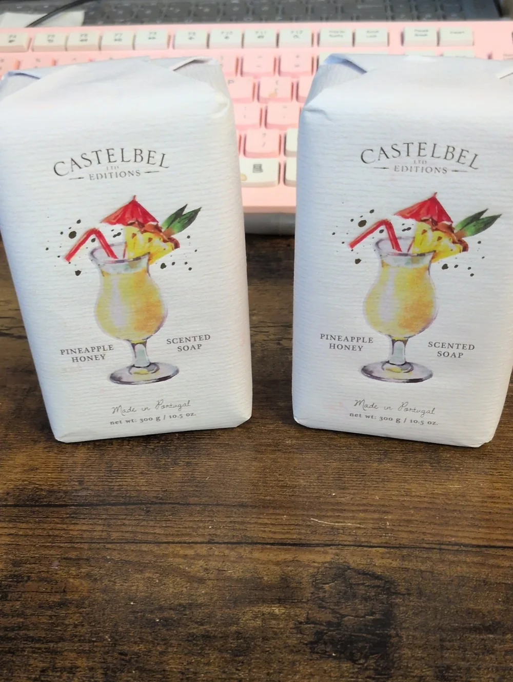 CASTELBEL Editions Pineapple Honey Scented Soap -Qty 2 Made In Portugal